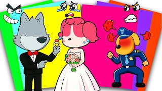 [PaperDIY] SHERIFF LABRADOR Goes Mad Seeing MR. WOLF Steals PAPILLON 😡 | Sticker Book DIY