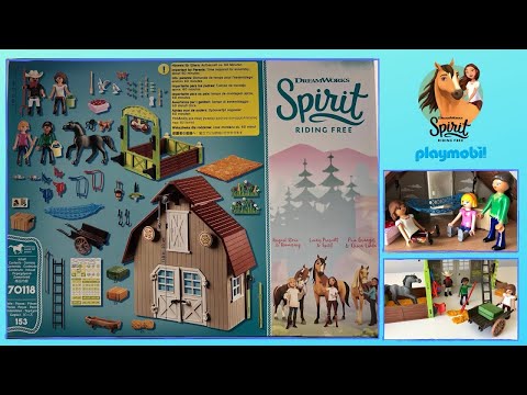 Unboxing and Building Playmobil Spirit Riding Free Barn with Lucky, Pru And Abigail