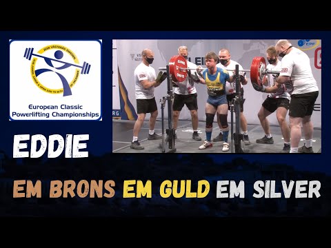 Eddie Berglund EPF European classic powerlifting championships open Västerås 2021