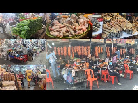Amazing  biggest market at Cambodia. Lamb, dry fish and other @midrisusanti