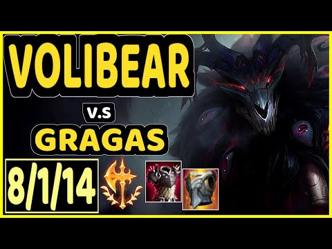 WHITEKNIGHT (VOLIBEAR) vs GRAGAS - 8/1/14 KDA TOP GAMEPLAY - EUW Ranked GRANDMASTER
