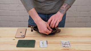 Поясна сумка гладка 14738 Vintage коричнева