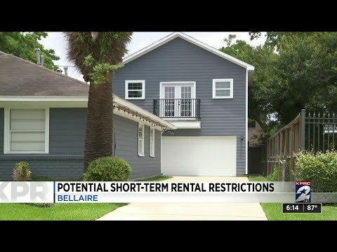Potential short-term rental restrictions in Bellaire