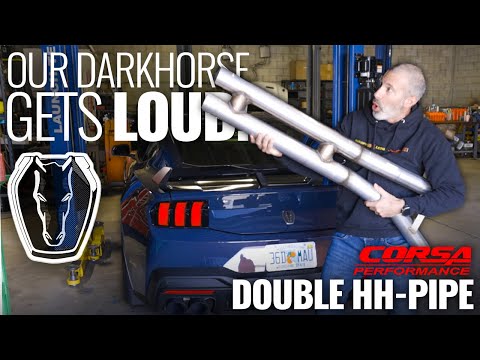 Our Dark Horse Gets LOUDER! - Corsa Performance Resonator Delete Double H Pipe Install