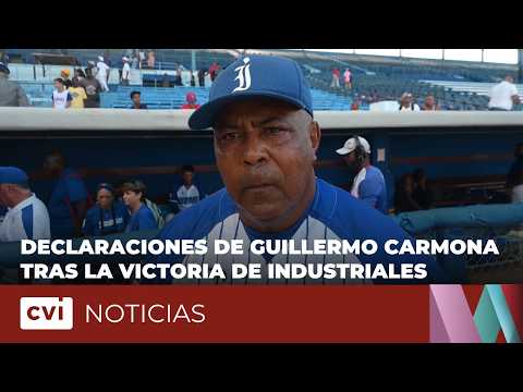 Declaraciones de Guillermo Carmona tras la victoria de Industriales