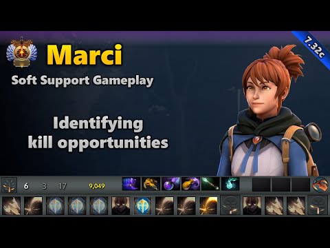 Gameplay Commentary: Marci Soft Support - Immortal | Dota 2 7.32c