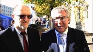 preview picture of video 'Wizyta wiceprzewodniczącego Parlamentu Europejskiego Ryszarda Czarneckiego w Oławie.'