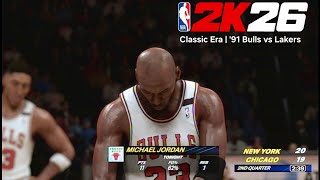 NBA 2K26 | Watch It Like It's 1991! Chicago Bulls vs LA Lakers | Jordan vs Magic