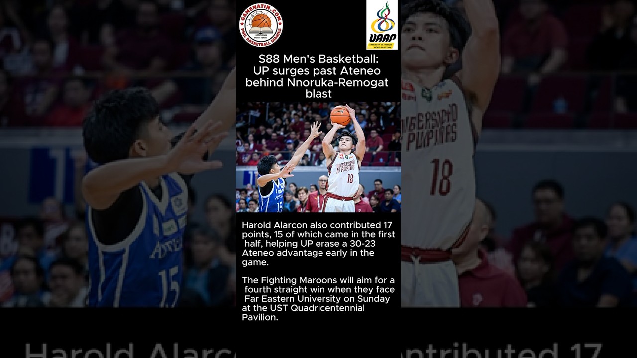 UAAP Men's Basketball: UP wins Battle of Katipunan  to hand Ateneo its first loss