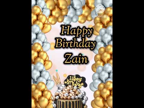 Happy birthday 🎉Zain 🎉Black Golden theme |For birthday boy 🥳 #birthday #status  #wishes #