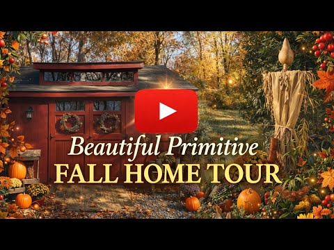 BEAUTIFUL COLONIAL PRIMITIVE AUTUMN FALL HOME TOUR - PRIM ANTIQUES & CHARMING DECOR! - 2025