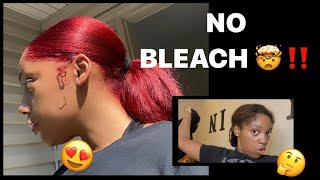 How to dye hair WITHOUT bleach ‼️🤯😍 (red edition)