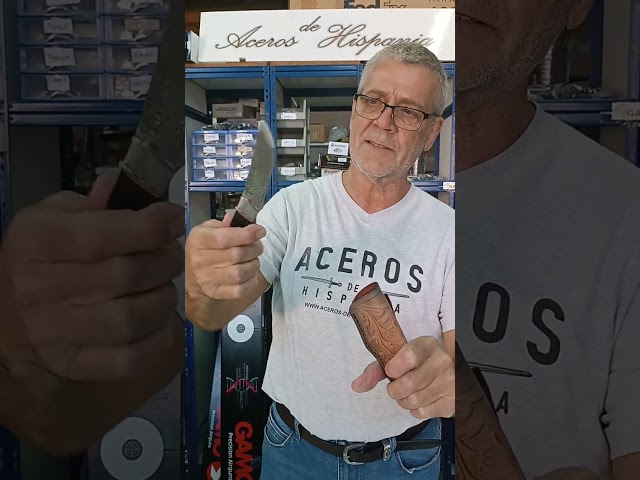 Vídeo relacionado con DELLINGER Tanto Obsidian & Damast Navaja y navaja plegable de acero de damasco para exteriores, hoja de 9 cm
