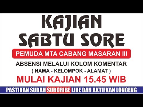 Kajian Sabtu Sore