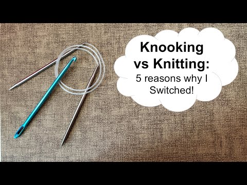 Knooking The Easier Way to Knit using a crochet hook