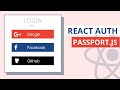 React Social Login With Passport Js React OAuth W Google Facebook Github