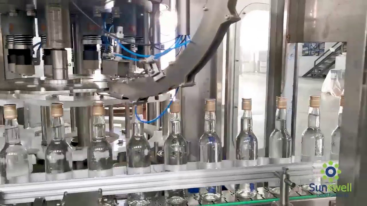 10000BPH 1liter Wine 48 8 12 Filler Ropp Capper Corker Filling Line