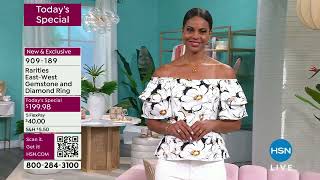 Download the video "Rarities 14K GoldPlated EastWest Gemstone and Diamond Ri..."