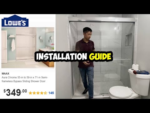 Lowe's MAAX Aura halbrahmenlose Bypass-Schiebetür für Duschen – Montage