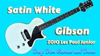 Video thumbnail for 2010 Gibson Les Paul Junior Satin White Deep Dive Review and Demo by Boechler Guitars and Repair