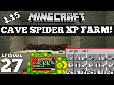How To Make a Cave Spider XP Farm Minecraft 1.15.2+ #27