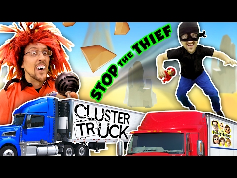 TRY 2 STOP ME! HIGH SPEED TRUCK JUMPING PARKOUR CHASE (FGTEEV CLUSTER TRUCK Funny Gameplay Skit)