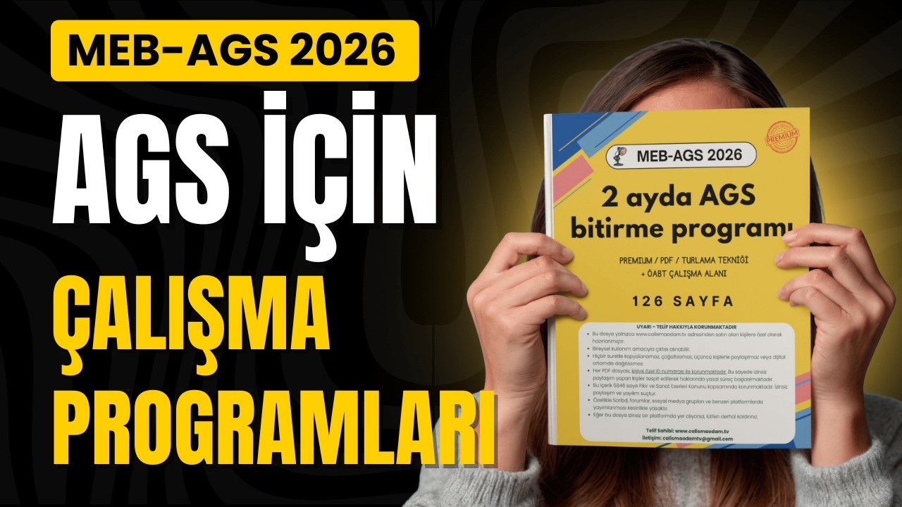 MEB - AGS 2026 İçin Ders Çalışma Programları Çıktı 📣  PDF