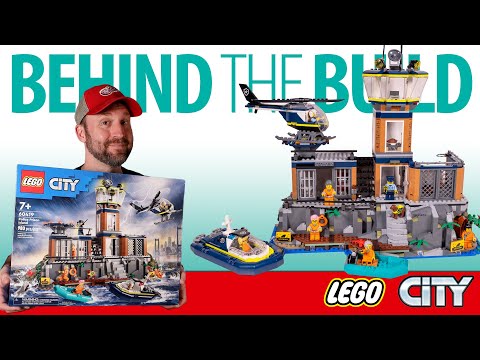 YouTube thumbnail: LEGO CITY Police Prison Island Review - Behind the Build - 60419