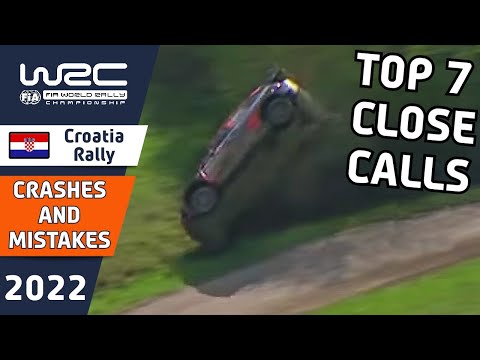 Top 7 WRC Rally Lucky Escapes and Close Calls from WRC Croatia Rally 2022
