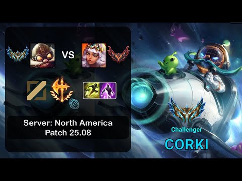 Corki Mid vs Qiyana - NA Challenger - Patch 25.08