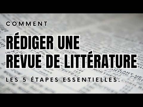 How to Write a Literature Review (State of the Art): The 5 Essential Steps.