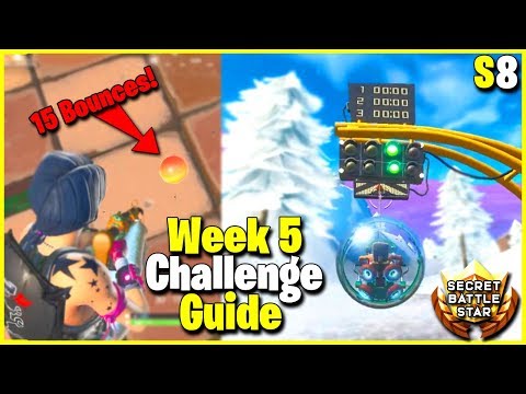15 bounces in 1 throw happy hamlet race secret battle star s8 week - fortnite s8 week 5 secret battle star