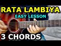 Raatan Lambiyan Guitar Lesson - 3 Open Chords & Strumming | Easy Hindi Songs on Guitar For Beginners