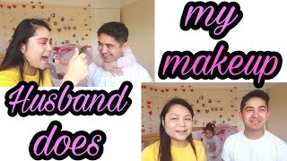 Husband does my makeup | nepali husband wife