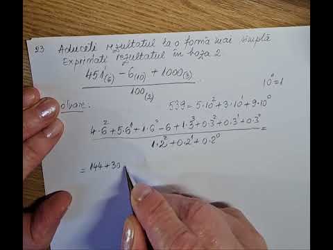 Ex cu baze de numeratie