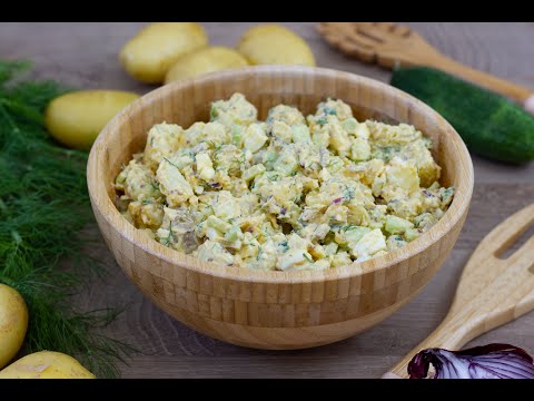 New potatoes and cucumber salad with mayonnaise dressing. #newpotatorecipe #salad #cucumber #recipe