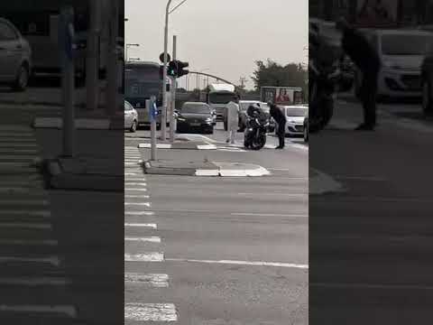 צפו: אלימות בצומת פולג נתניה