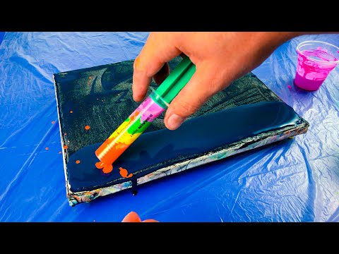 How To Form Amazing Cells - Acrylic Pouring With A Syringe