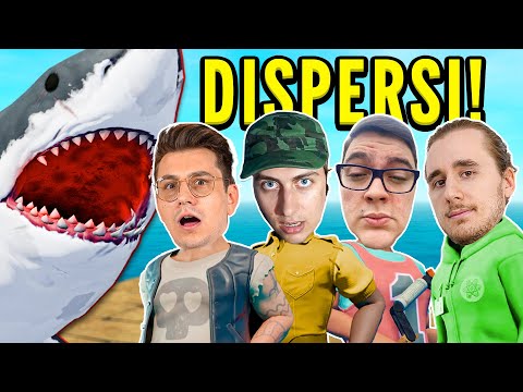 4 STREAMERS on a RAFT! - RAFT ITA with Fierik Poldo and Ragess