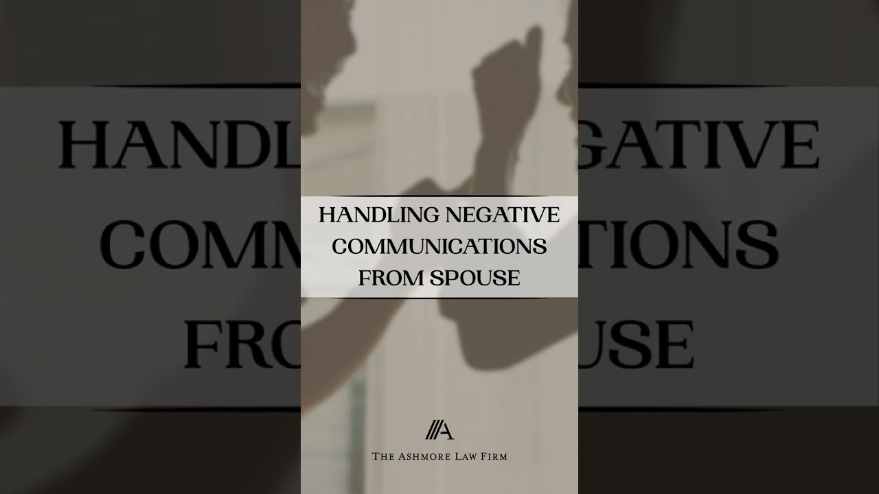 How to handle negative communications during divorce.