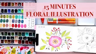🎉Watercolour Fridays: 15 Minutes Drawing & Painting | 07.JUN.2024