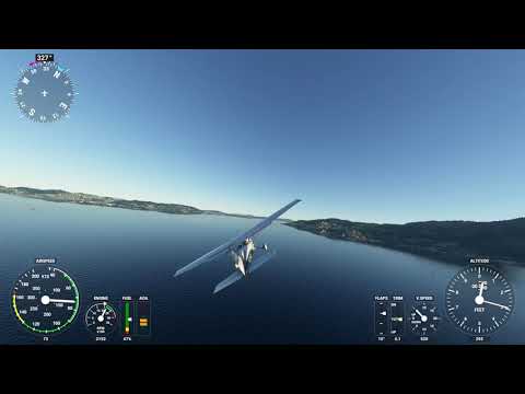 Microsoft Flight Simulator 2020,Norway. Bergen Airport, Flesland(BGO) -Sightseeing over Bergen City.