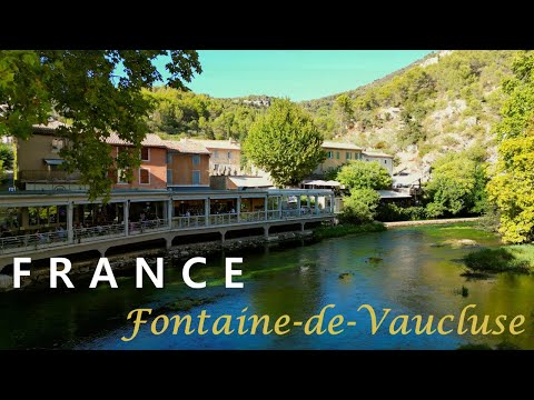 Viagem de um dia a Fontaine-de-Vaucluse na França (4K)