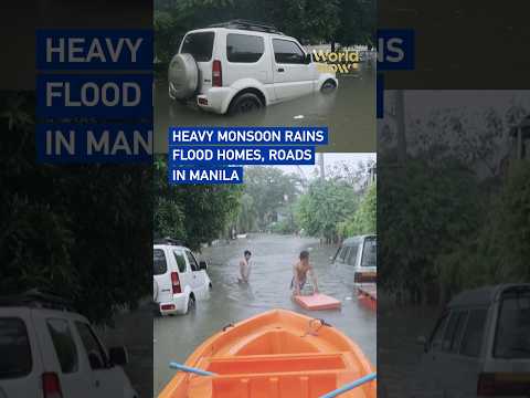 Heavy monsoon rains flood homes, roads in Manila#worldnow