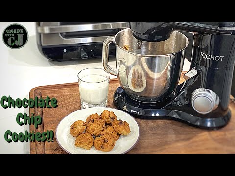 NINJA FOODI XL GRILL Chocolate Chip Cookies featuring the NEW Kichot Stand Mixer!