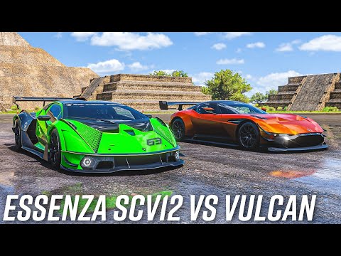Lamborghini Essenza SCV12 vs Aston Martin Vulcan AMR Pro | Forza Horizon 5