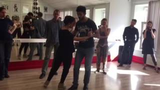 Dana Frigoli y Adrian Ferreira. Class for maestros.