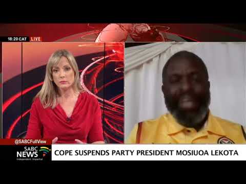 COPE suspends party president Mosiuoa Lekota: Willie Madisha