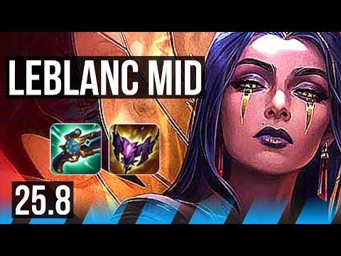 LEBLANC vs GALIO (MID) | 14/0/6, Legendary, 500+ games | TR Challenger | 25.8