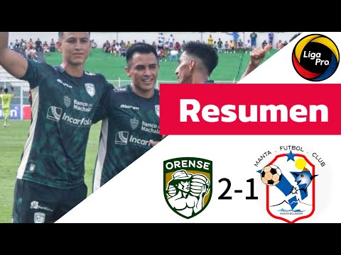 Resumen:Orense 2-1 Manta, fecha 2 liga pro